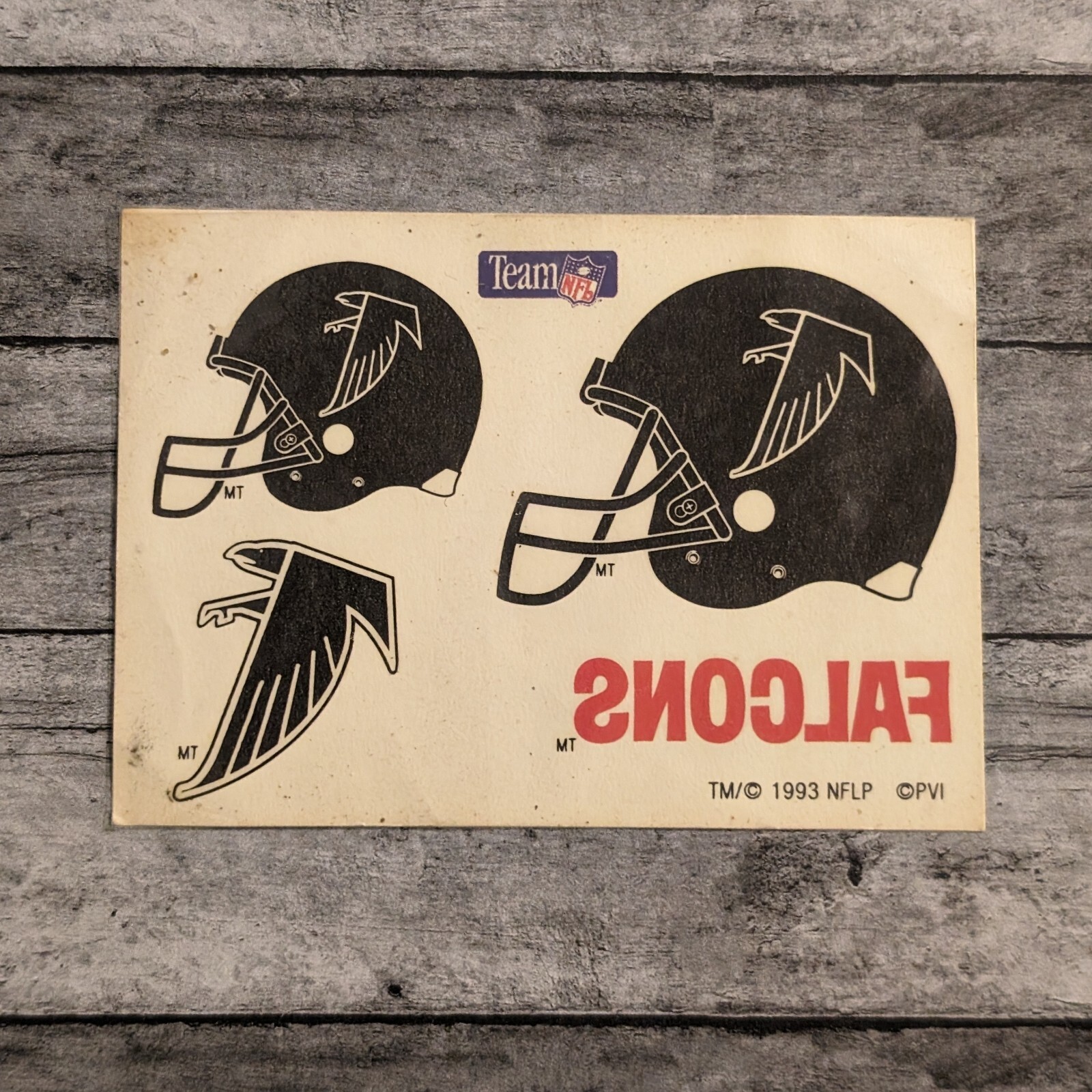 Vtg 1993 Atlanta Falcons Team NFL Football Temporary Tattoos - 90s Vending USA