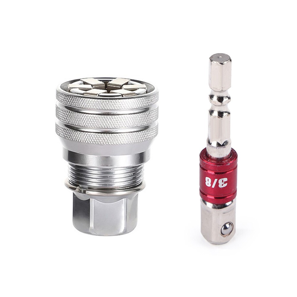 10-19mm Universal Socket Tool Adjustable Multifunction Wrench Sleeve Adapter Kit