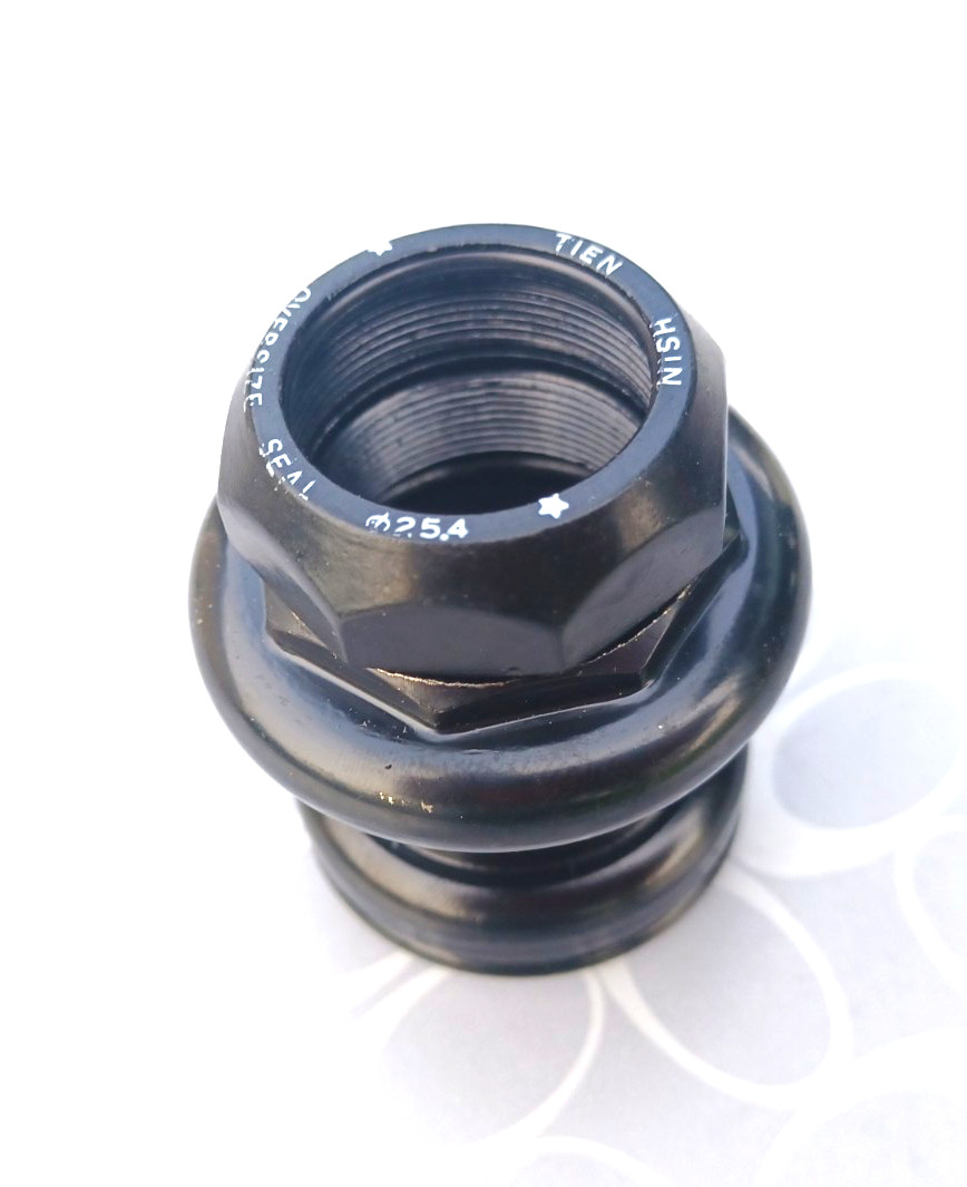Tien Hsin Headset 1-1/8" Threaded Black 34.3/30.0mm Crown - 40.7 mm Stack Sealed