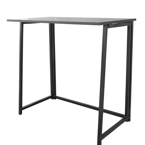 Black Foldable Computer Desk Space Saving Writing Table Apartment Dorm