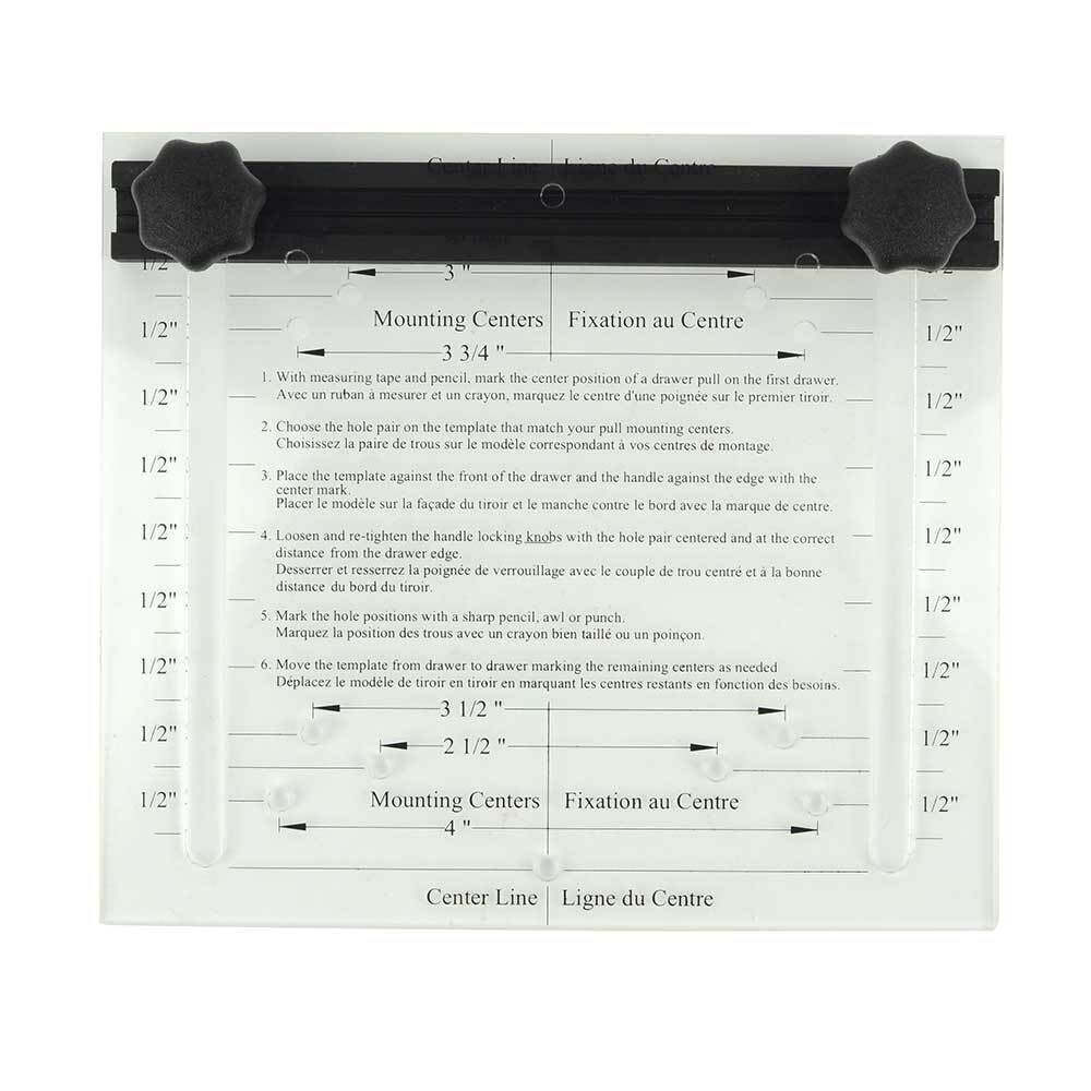 Cabinet Drawer Pull Handle Drilling Template Guide Jig