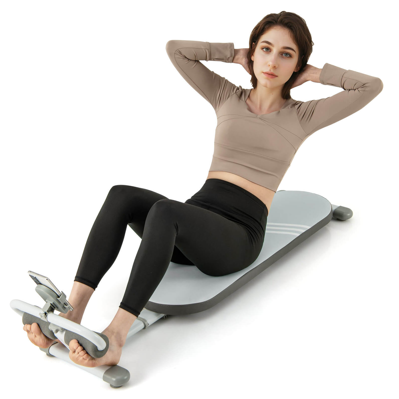 Multifunctional Sit Up Bench w/Adjustable Length & 3 Gear Adjustable Angles