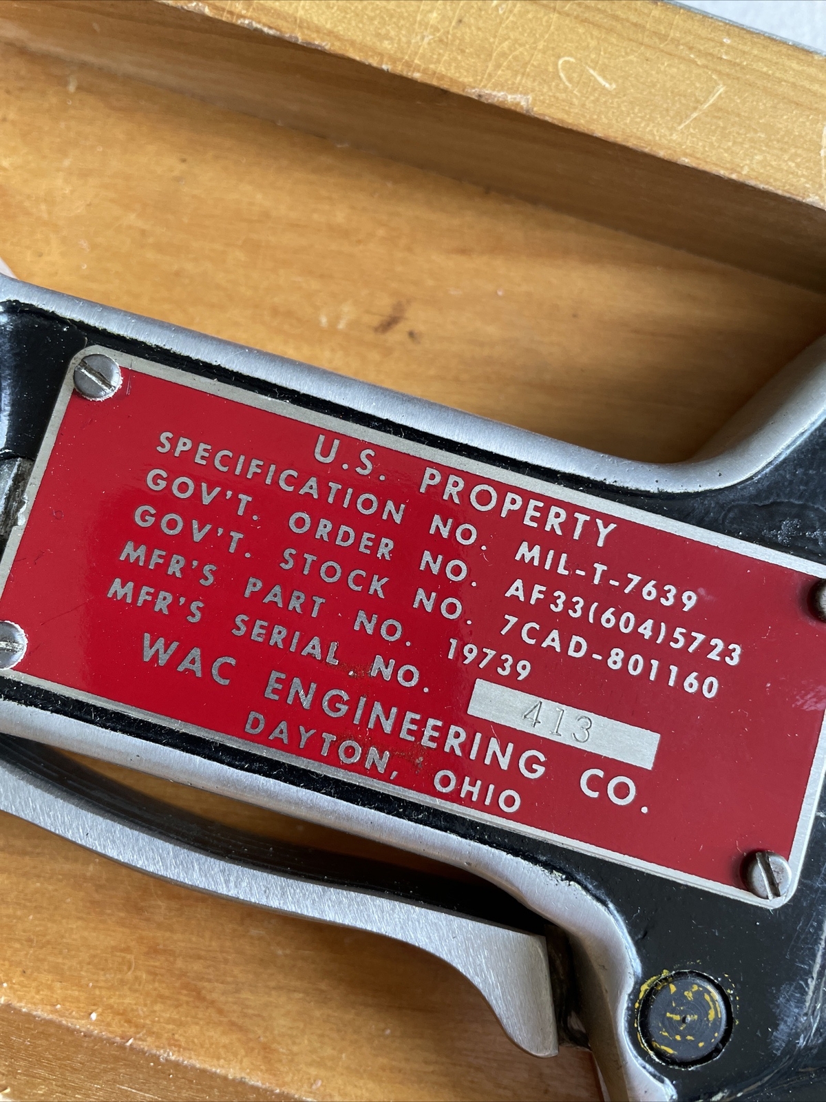 1950's U.S. AIRCRAFT CONTROL CABLE TENSIOMETER TYPE C-9 Tension