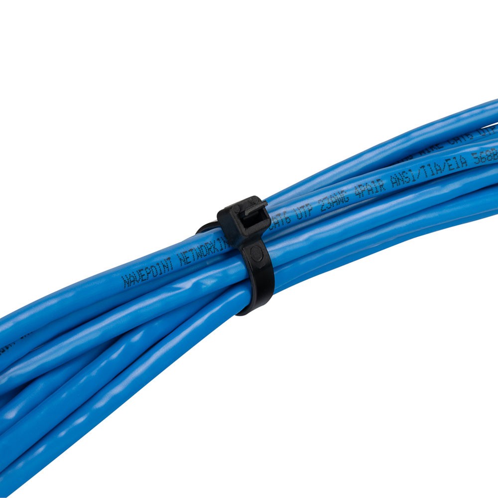 NavePoint 22 Inch Nylon Black Cable Ties 120 Lbs 100 Pack