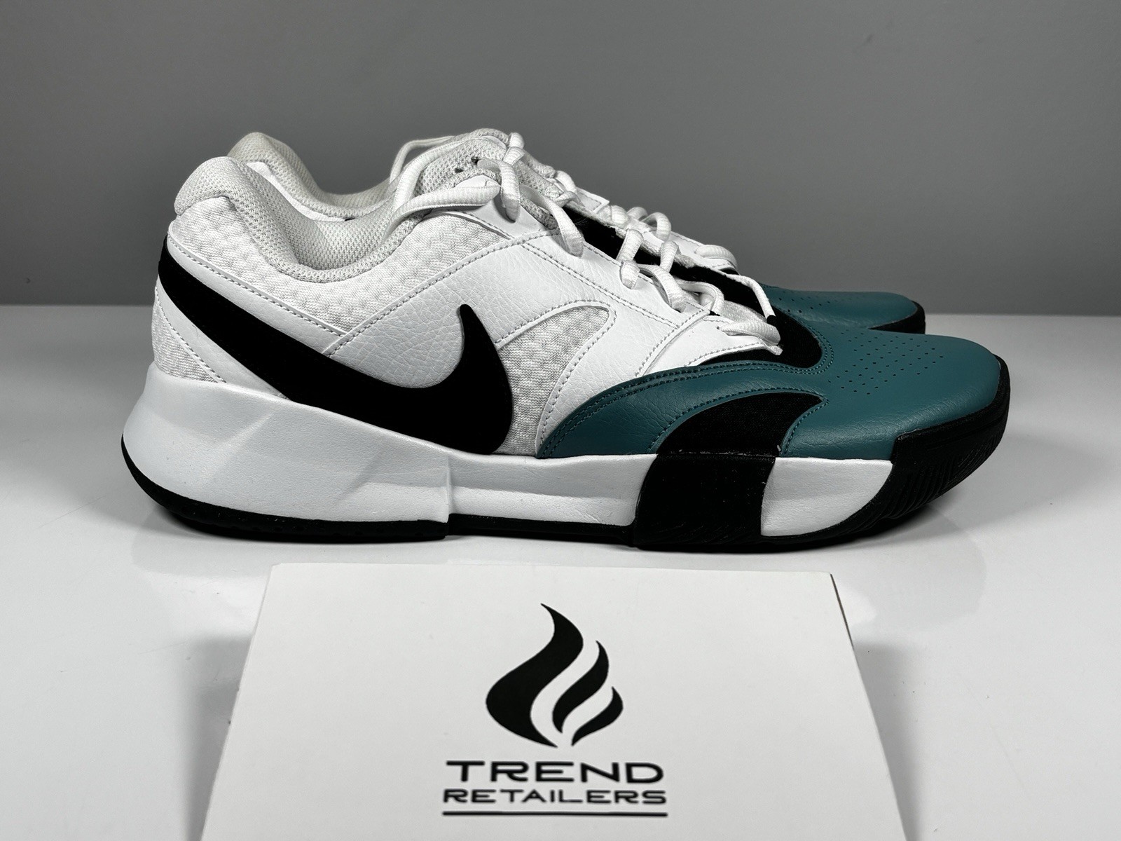 Nike Court Lite 4 Tennis Pickleball Shoes White Green Black Sz 12 FD6574-104 New