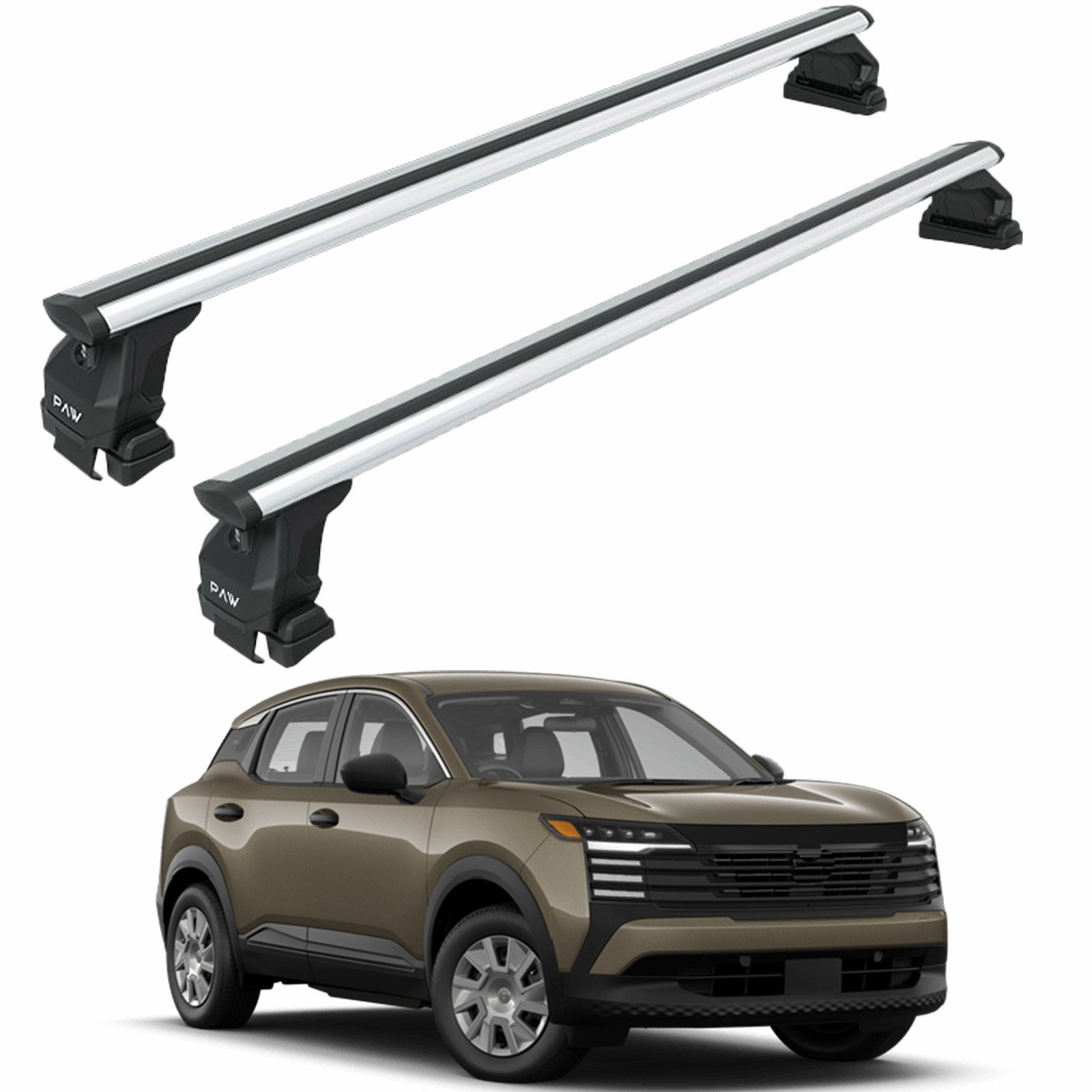 For Nissan Kicks 2025-2026 Roof Rack System, Aluminium Cross Bar, Normal Roof, S