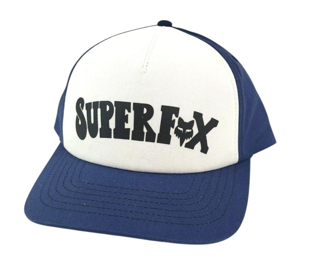Fox Racing Super Trik SuperFox Trucker Hat Blue/White Snapback Cap