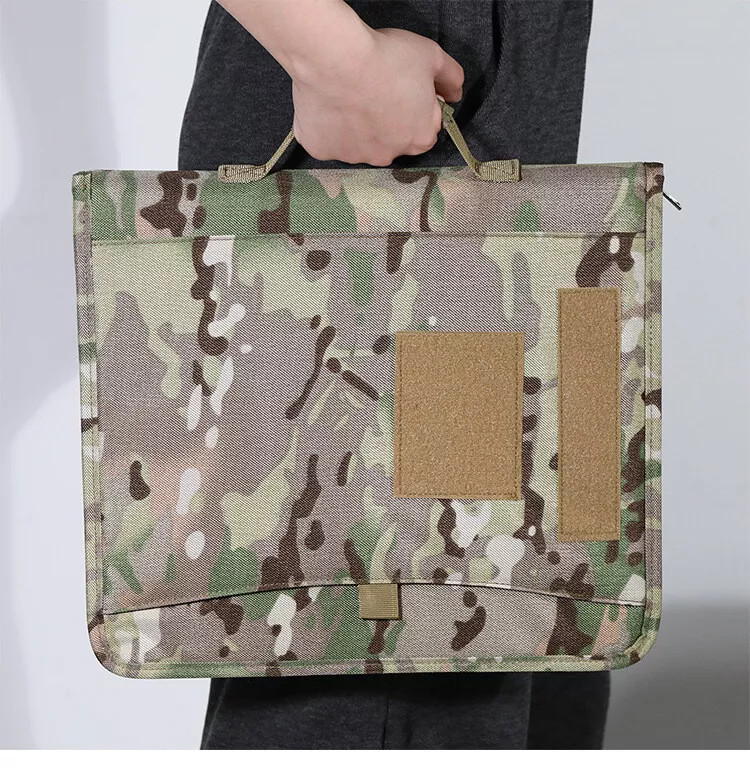Tactical A4 3-Ring Binder Padfolio Notepad Weatherproof Notebook Cover w/ Zipper