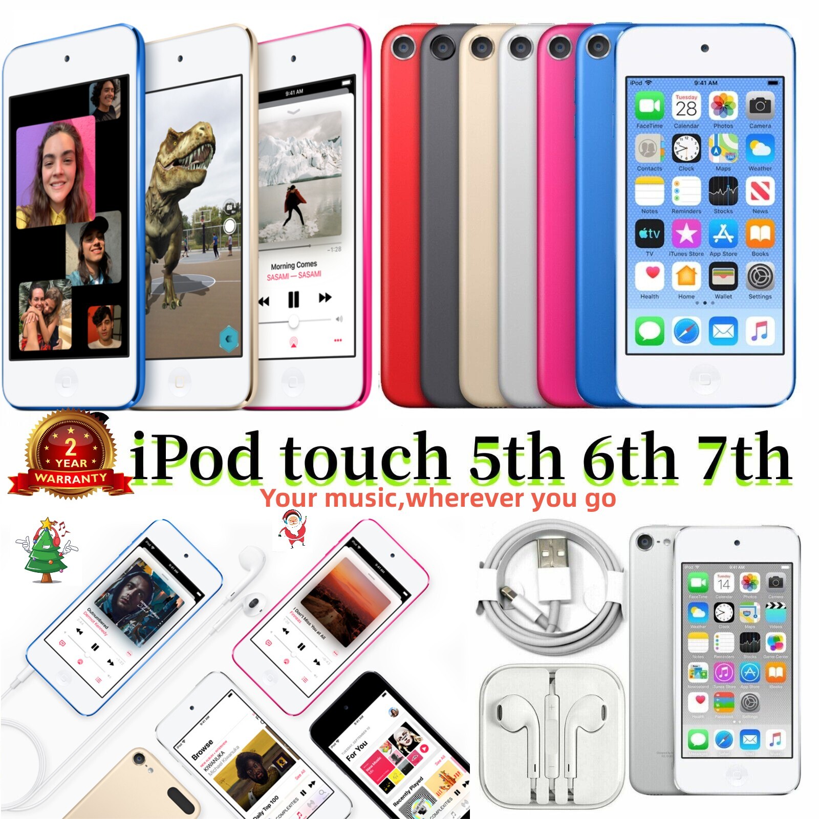 "NEW "Sealed - Apple iPod Touch 6th 7th Gen 16 32 64 128 256 GB - 2Year WARRANTY