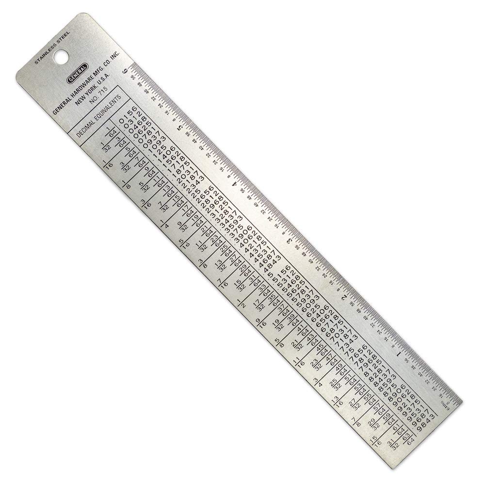 General Tools 715 Tap and Drill Reference Table Silver, Black
