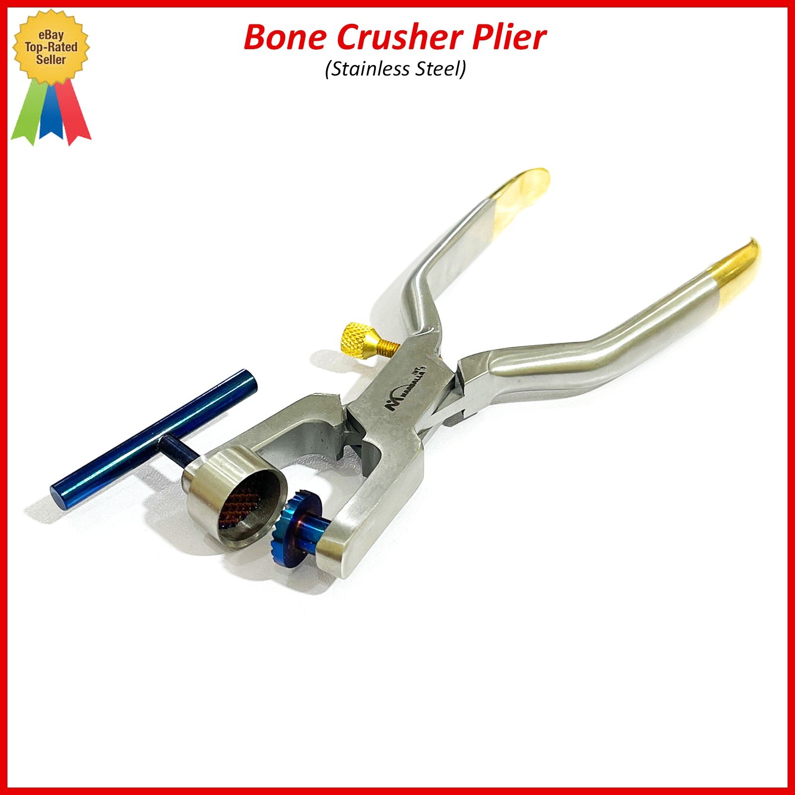 Dental Bone Mill Crusher Morselizer Plier Titanium Head Plate Implant Bone Graft