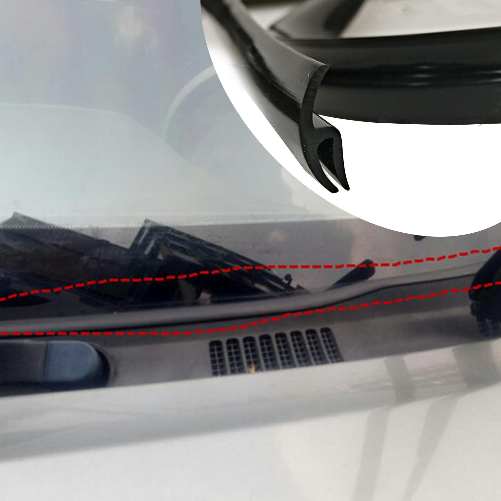 Smeyta Windshield Rubber Seal Strip,Weather Stripping Seal Strip,Car Weather ...