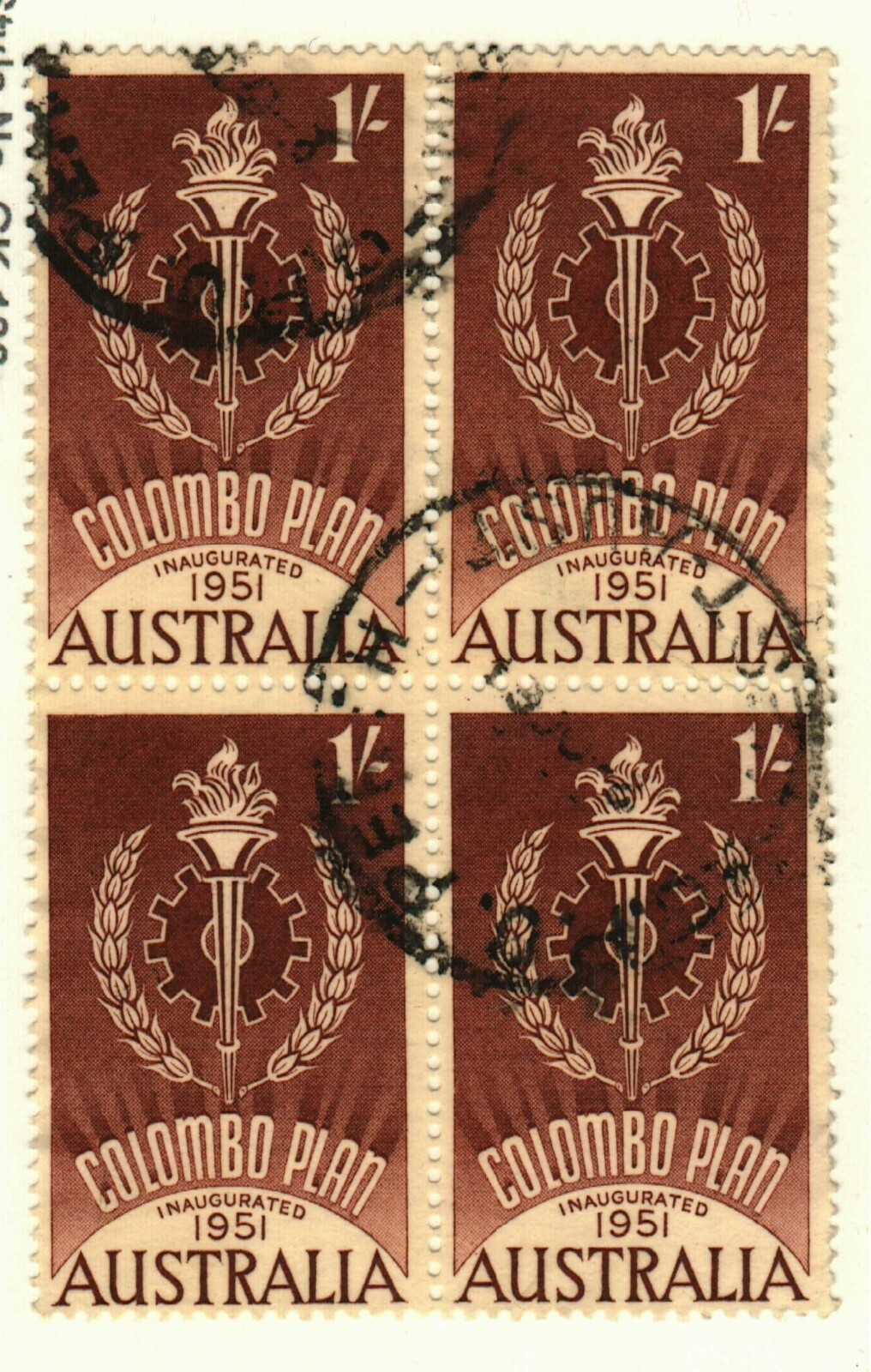 Australia #340 used Block (4 stamps)