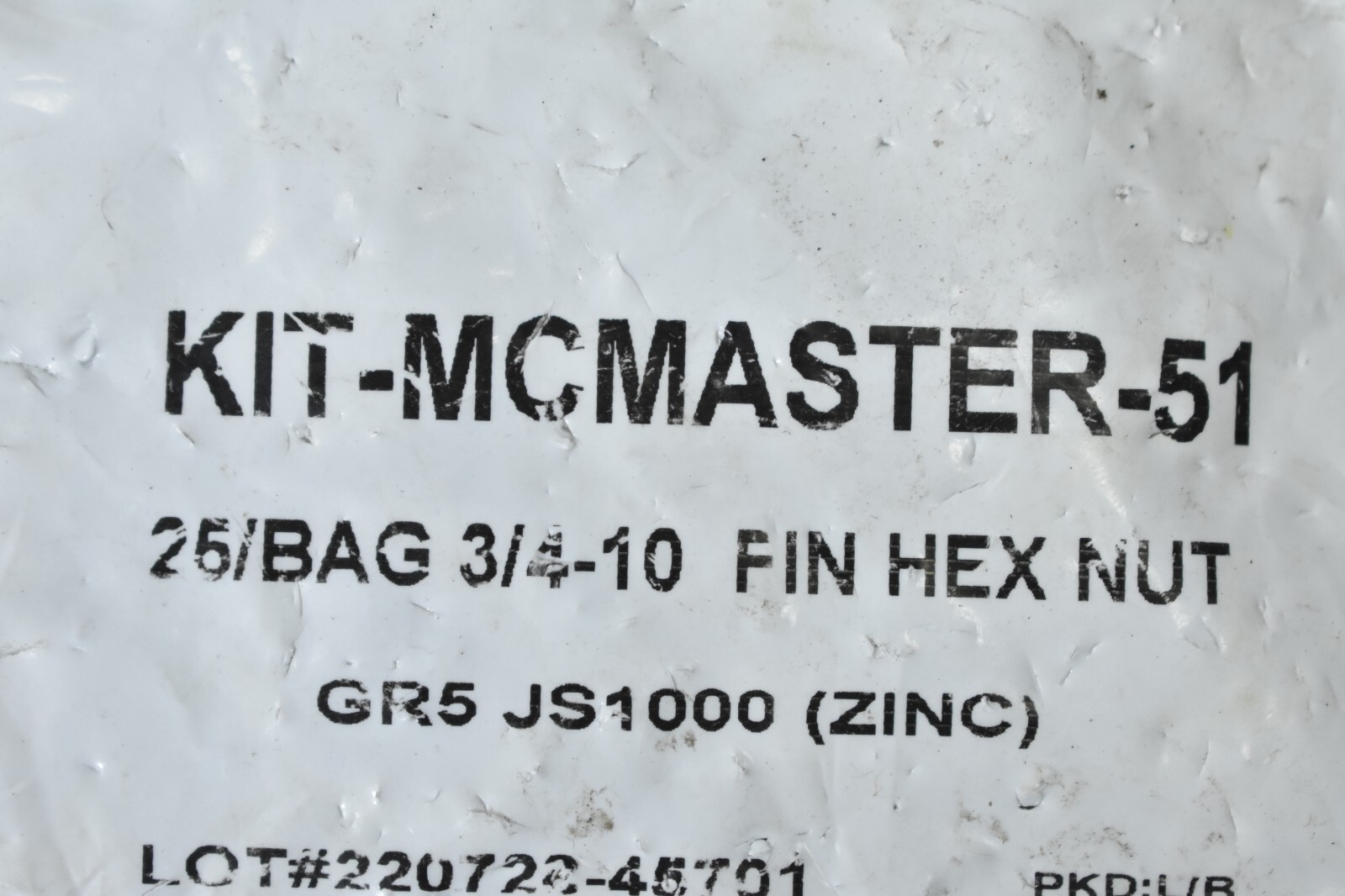 25 Pack Hexagonal Fin Hex Nuts 3/4" -10 Threaded Zinc Plated Grade 5 JS1000