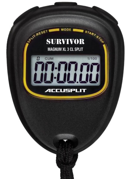 ACCUSPLIT Survivor S3CL CUMULATIVE-LAP SPLIT Stopwatch with Magnum Display