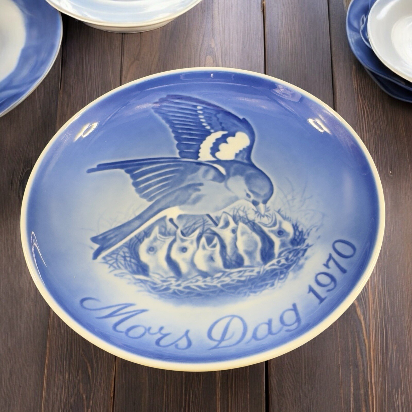 1970 Bing & Grondahl Plate Mothers Day Copenhagen Denmark Dish Plate Sparrow