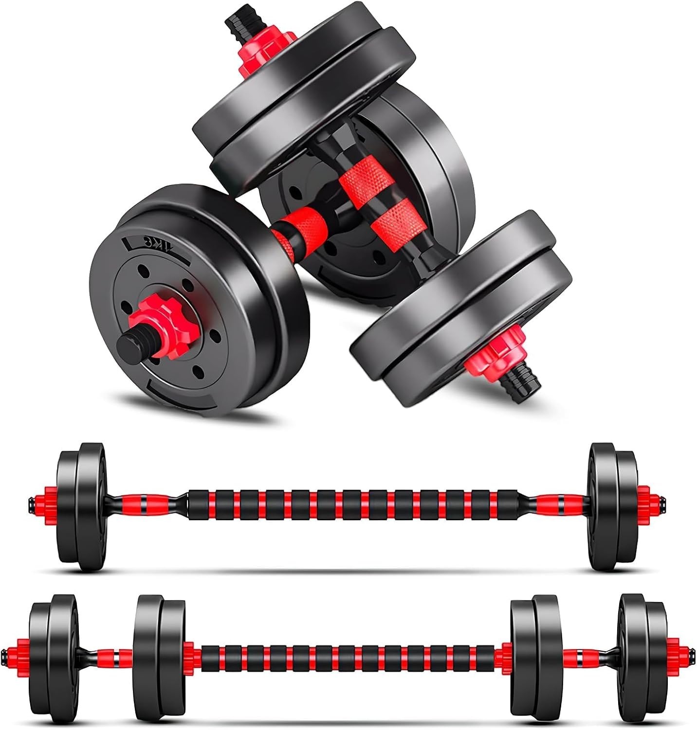 Compact Adjustable Free Weights Dumbbell Set - Space-Saving Home Gym Equipment