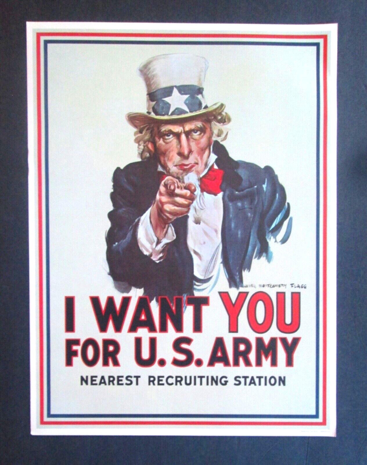 1964 WW1 I Want You For US Army Collector Quality Poster James Flagg 16" x 21"