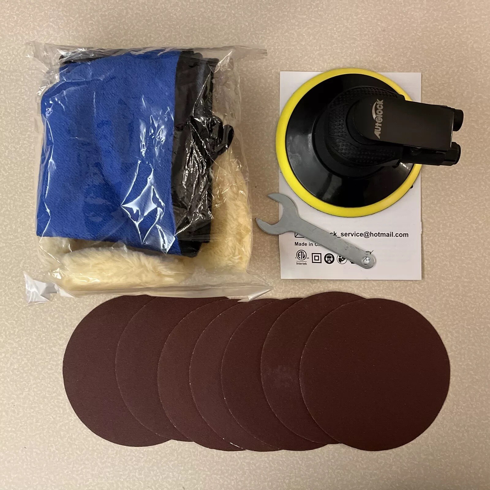 Autolock Pnuematic Air Orbital Sander Kit Model LBZS-960 See Description