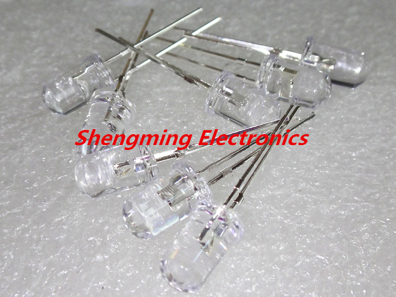 100pcs 5mm Round Yellow LED Light water clear