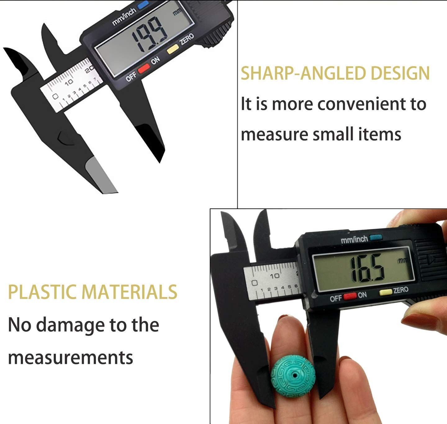 Electronic Digital Calipers, inch and Millimeter Conversion,LCD Screen displa...