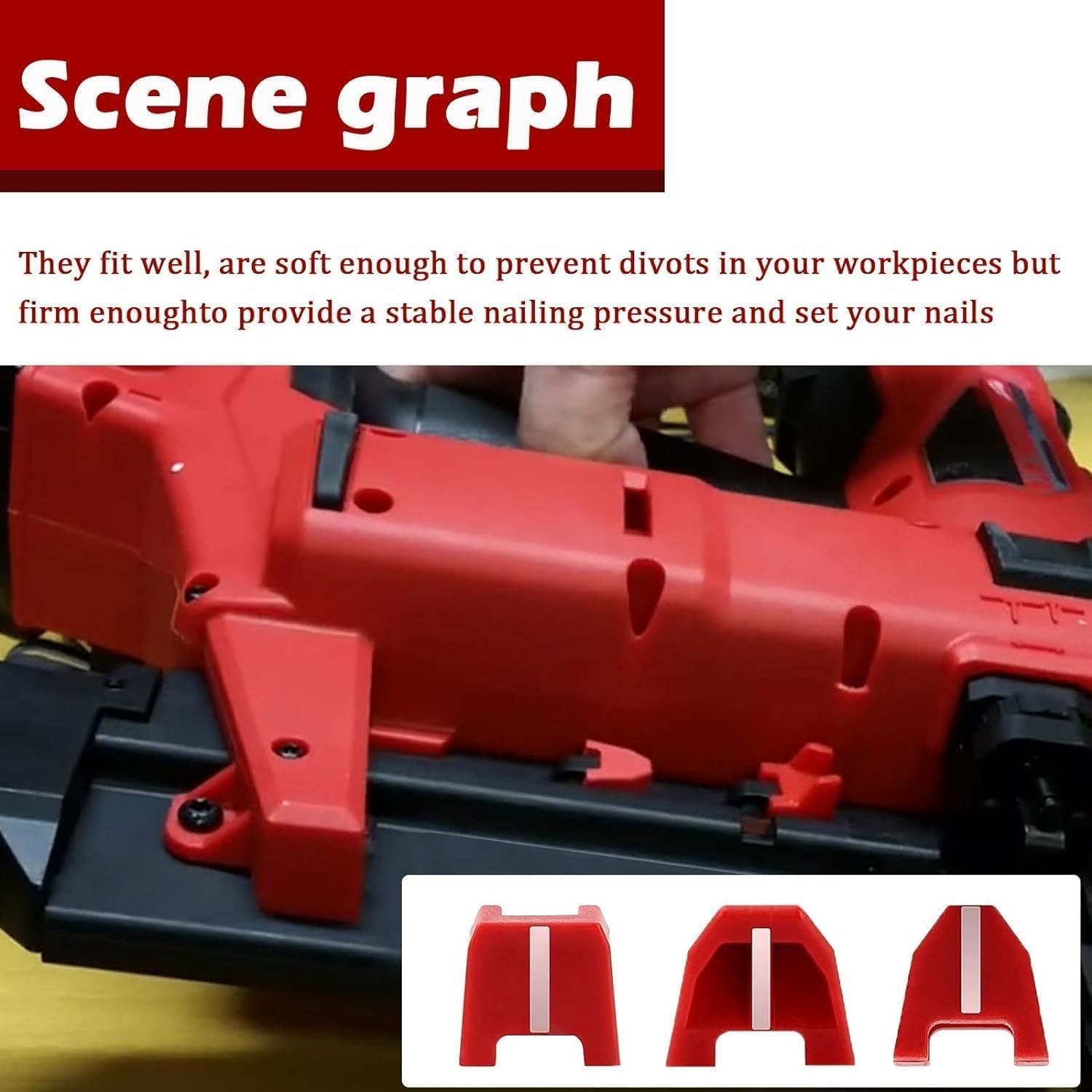 Replacement No-Mar Tip Kit for 2746-20 Nailer - 12 Durable Plastic Pads