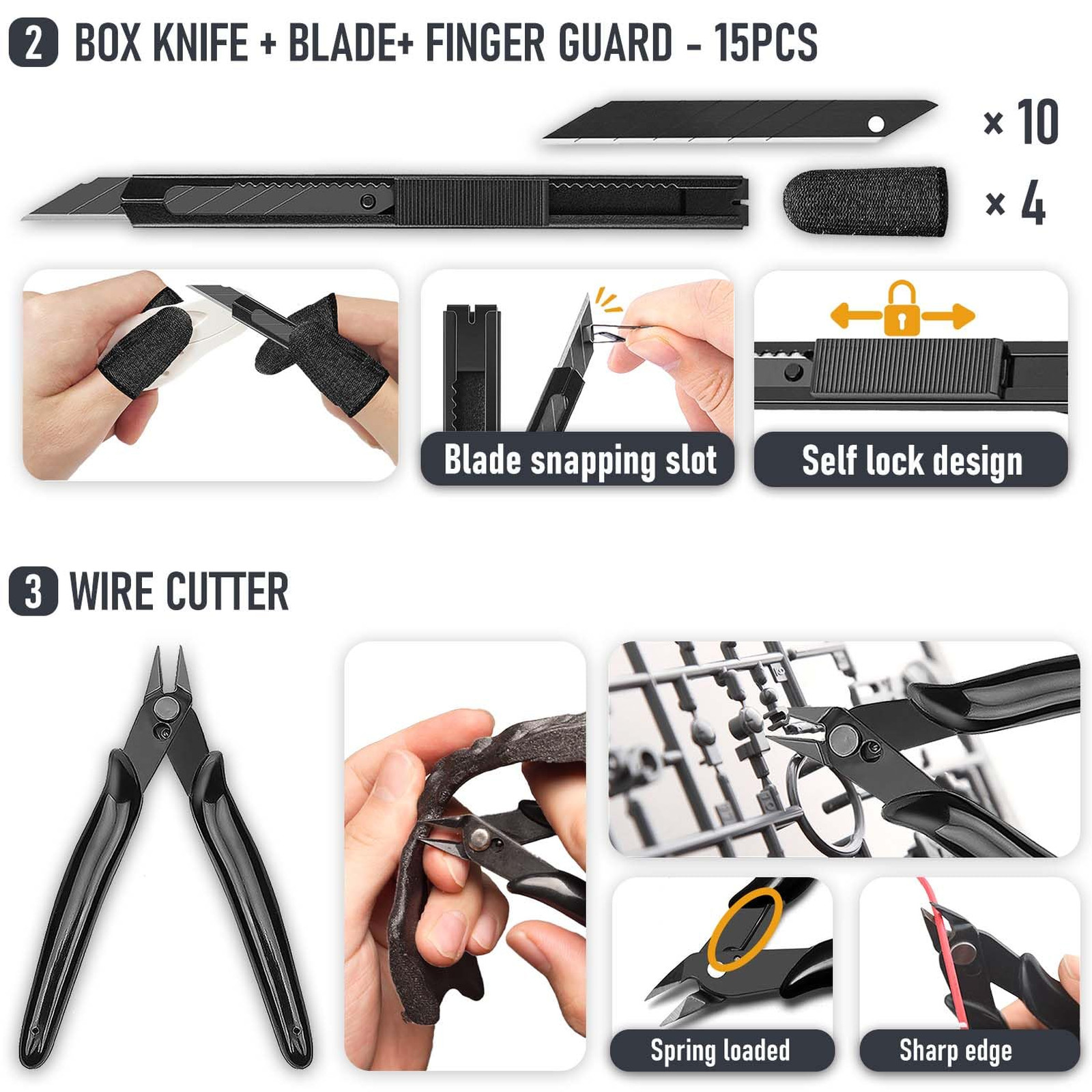 3D Printer Tools Kit, Support Removal and Finishing, Includes Deburring and