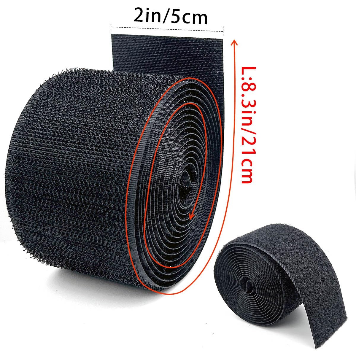 2'' Non-Adhesive Interlocking Nylon Fabric Fastener Strips - Hook & Loop Sewi...
