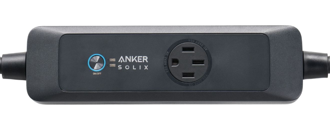 Anker SOLIX Black Durable 120V/240V Split-Phase Double Voltage Hub for F3000