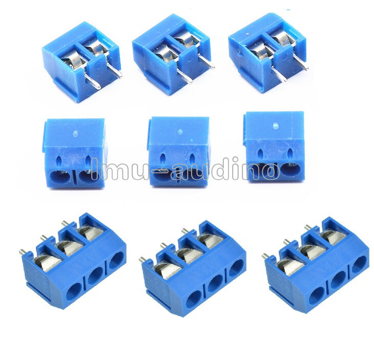 10/50PCS 5.08mm Pitch Panel KF301-2P KF301-3P Screw Terminal Block PCB Connector