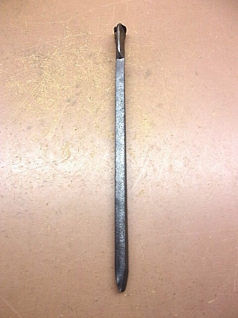 Antique Hand Forged Iron Flathead Screwdriver SHAFT ONLY 10 1/4" Long Stamped A