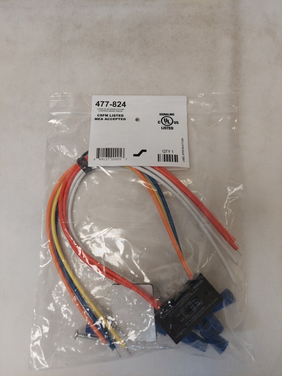 477-824 Air Products & Controls PAM-SD Fire Alarm Relay New Sealed 20-32VDC@25mA