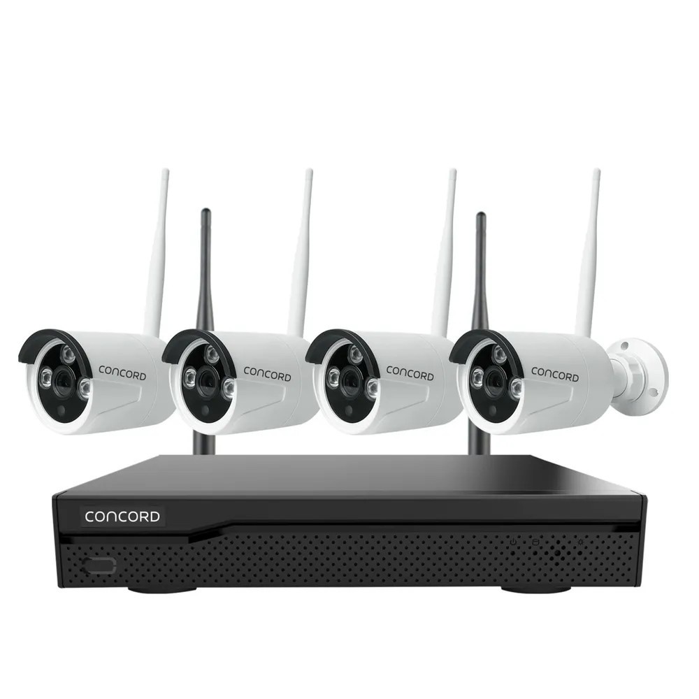 Concord 10 Channel WiFi NVR Kit with 4 x 4K Bullet Cameras IP66 V4