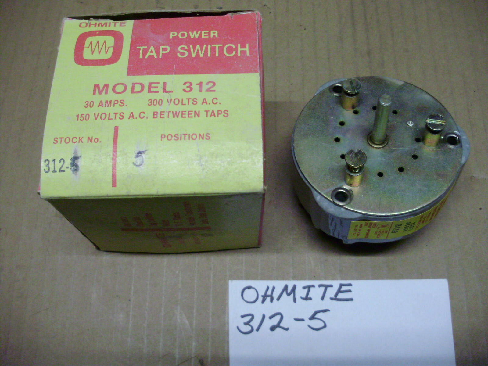Arrow-Hart Ohmite Heater, Tap Switch, Rheostat