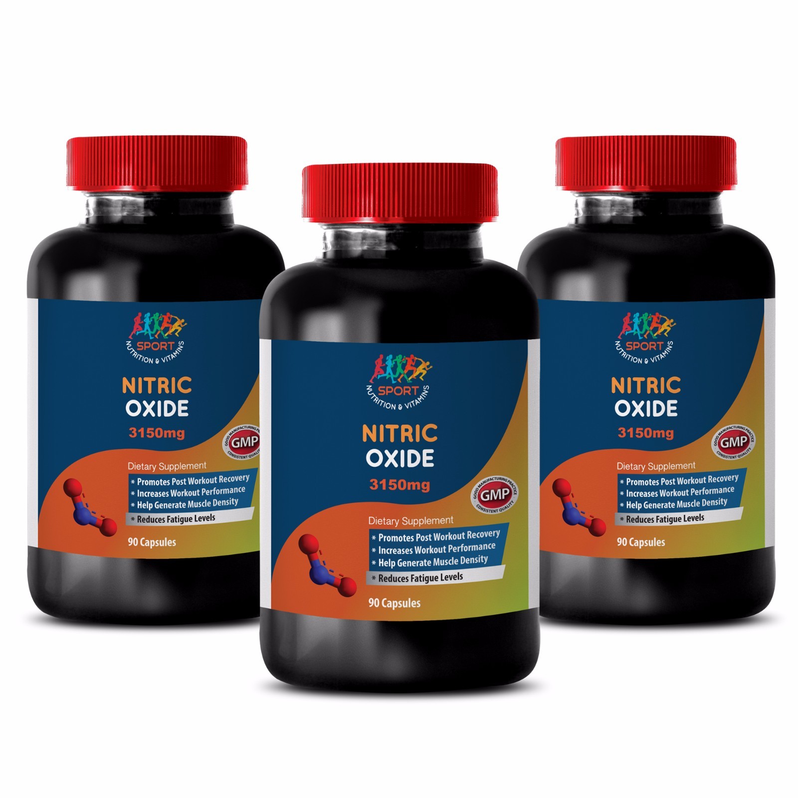 Nitrix Oxide - NITRIC OXIDE 3150 - Helps Pump Muscles - Workout Booster - 3Bot