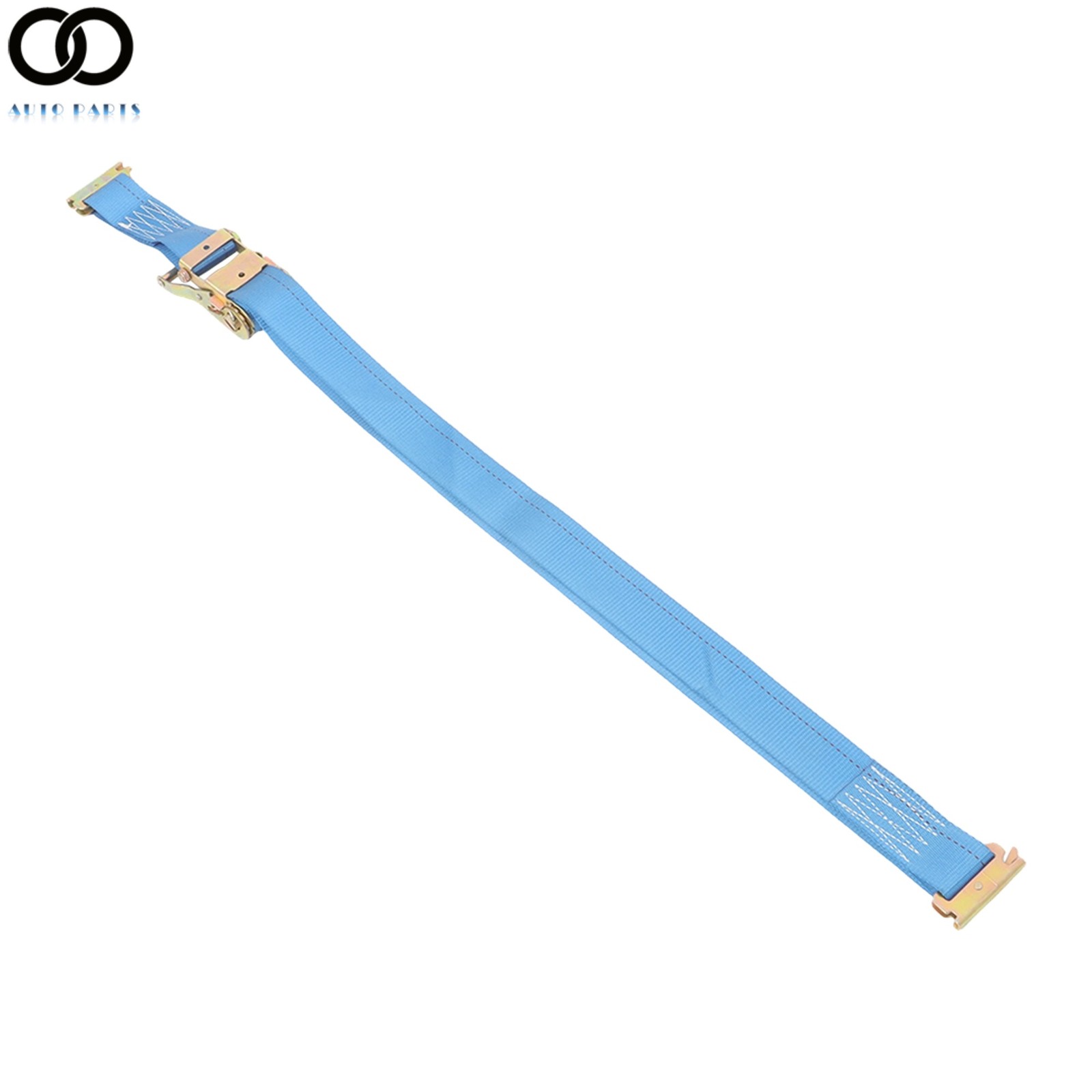 2 Pack Wheel Chock Tie Down Strap Kit For Trailer ATV UTV 8' Blue Ratchet Strap