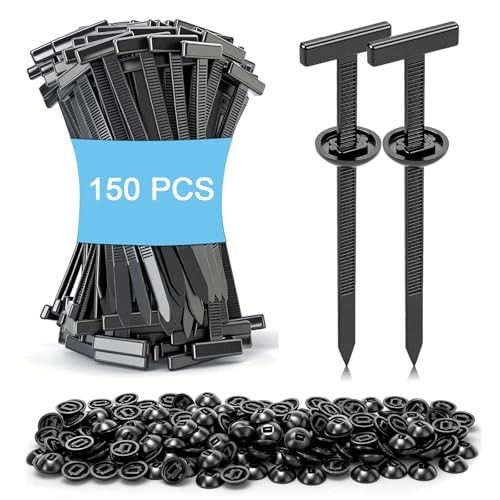 150Pcs Nylon Universal Cable Tie Buckle, Upgraded Plastic T Style Zip Ties with