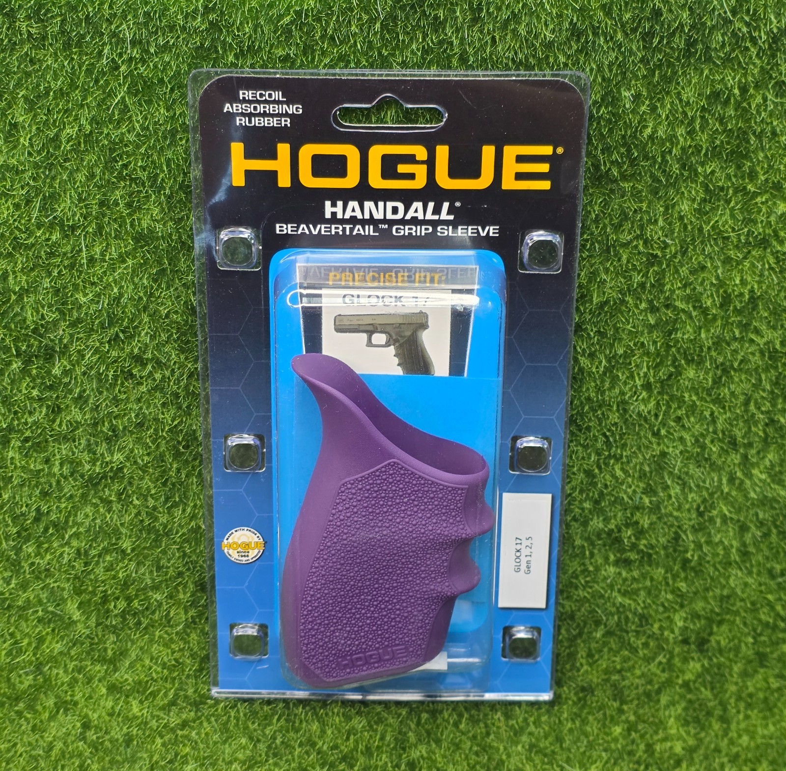 Hogue HandALL Beavertail Rubber Grip Sleeve Glock 17 18 19x 20 21 Purple - 17026