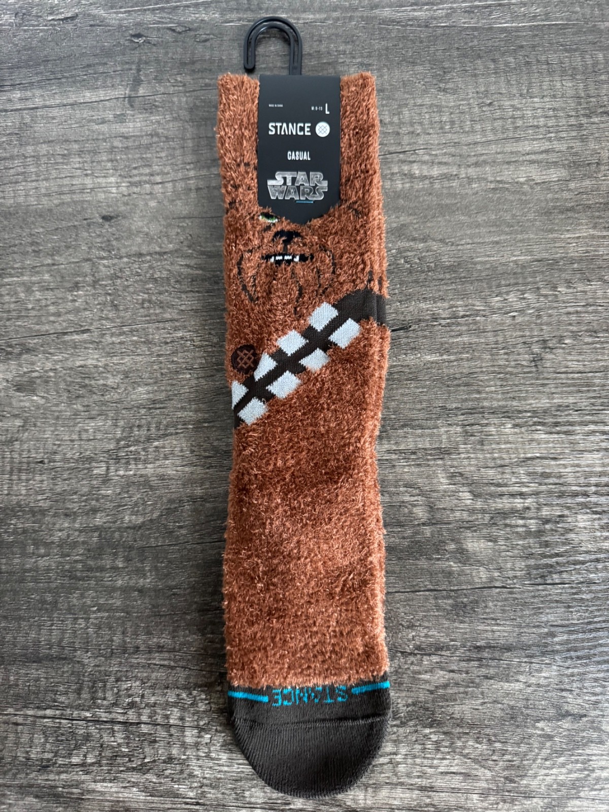 Stance x Star Wars - Chewie Crew Fuzzy Socks - Chewbacca - Men's LARGE Size 9-13