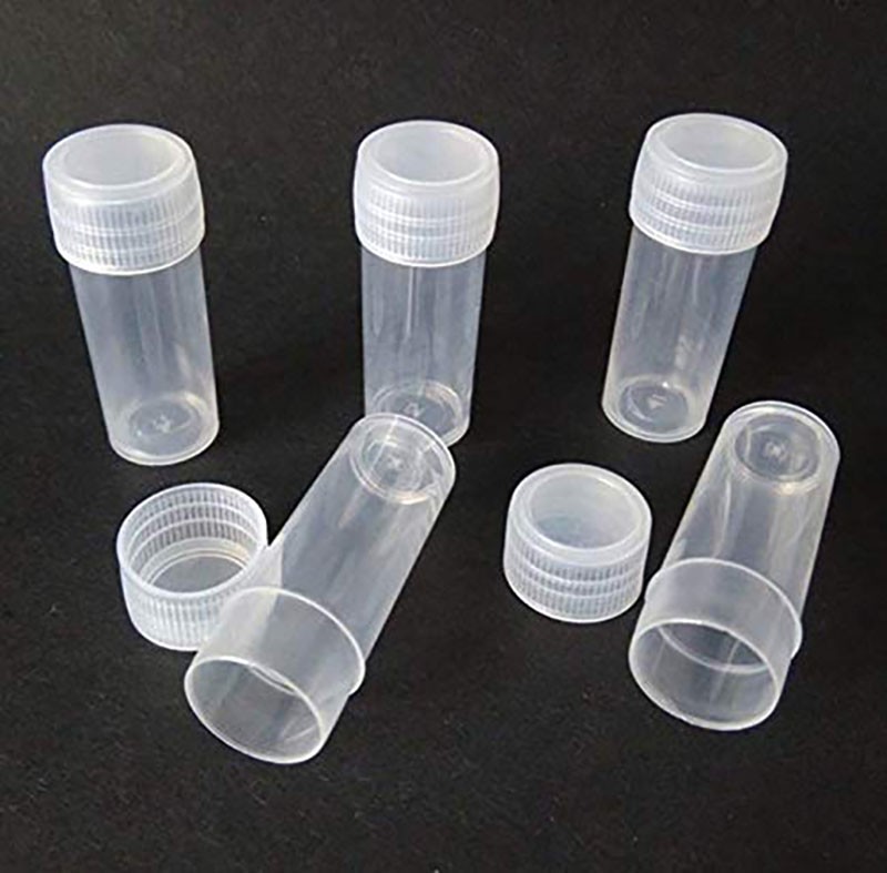 5ml Transparent Plastic Sample Bottle Test Tube Bottles Vials Storage Containers