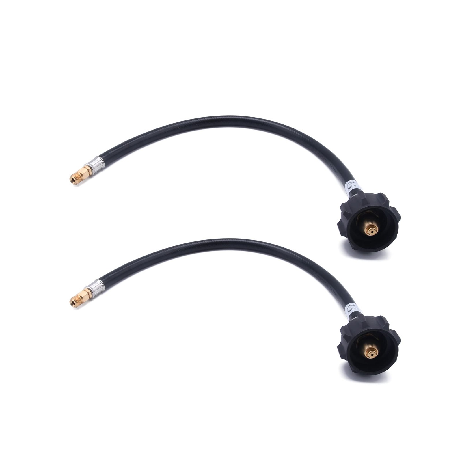 Propane Pigtail Hose 1.5 Ft RV QCC1 1/4 Inch Inverted Male Flare 2 Pack Camping