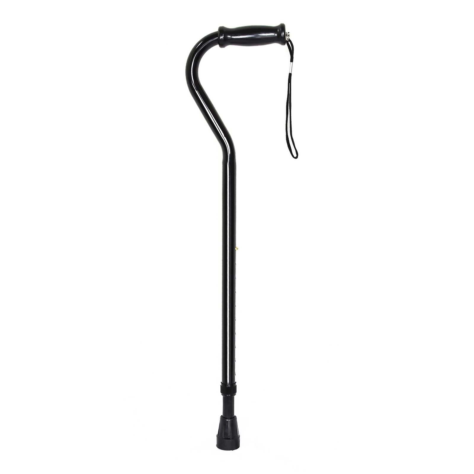 McKesson Black Steel Offset Handle Cane 29.75 to 37.75" Height