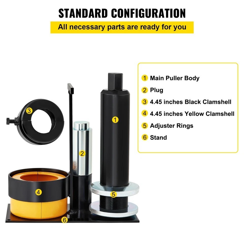Carrier & Pinion Bearing Puller Clamshell Bearing Puller with 2 Clamshells