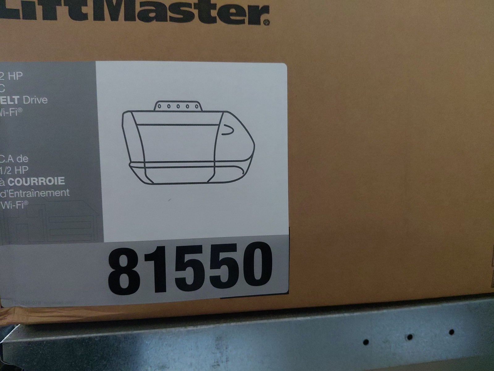 New  81550/8155 LiftMaster ½ HP AC Belt Drive Wi-Fi® Garage Door Opener No Rail