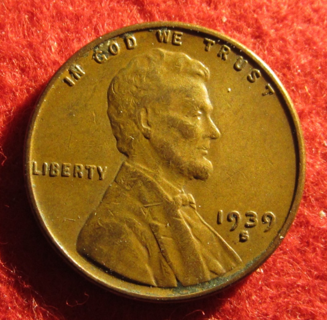 1939 S Lincoln Wheat Cent/Penny - XF Extremely Fine - Actual Coin B2323