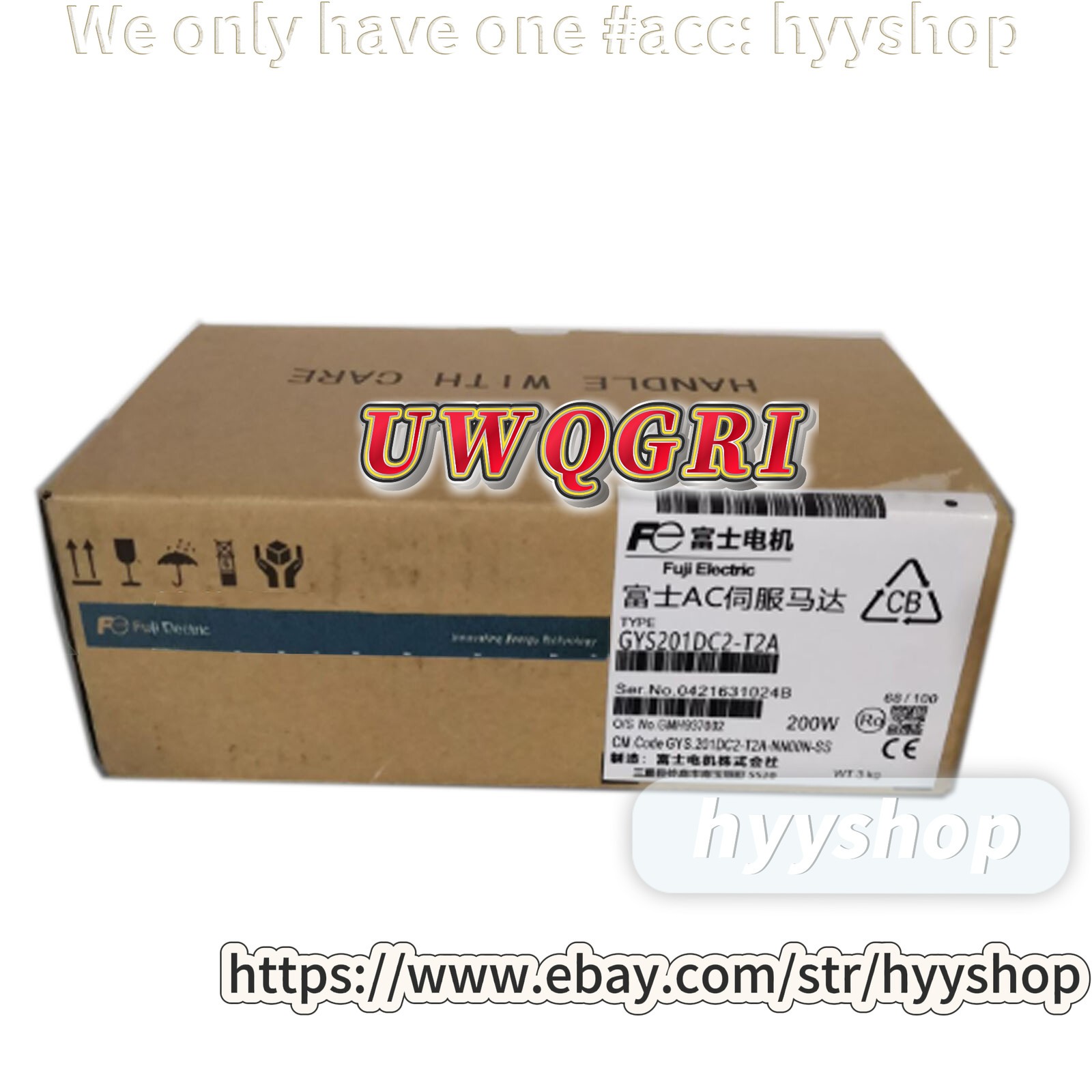 New In Box FUJI GYS201DC2-T2A Servo Motor#HL