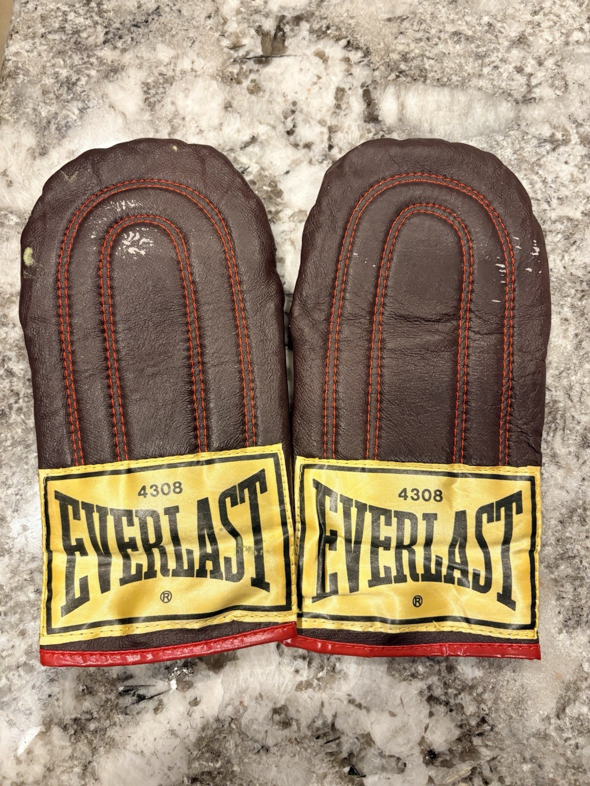Vintage Everlast 4308 Leather Weighted Speed Bag Training Boxing Gloves