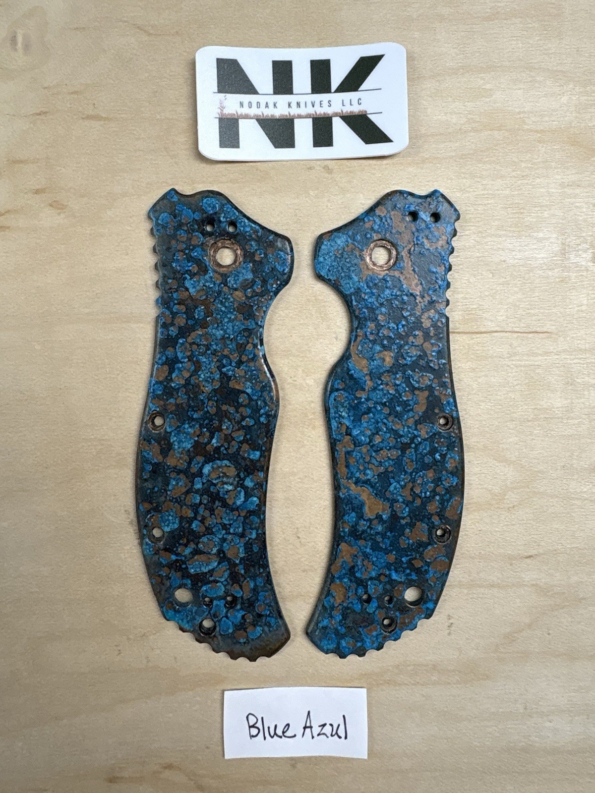 Nodak Custom “Blue Azul” Shipwreck Copper Zero Tolerance ZT 0350 Scales