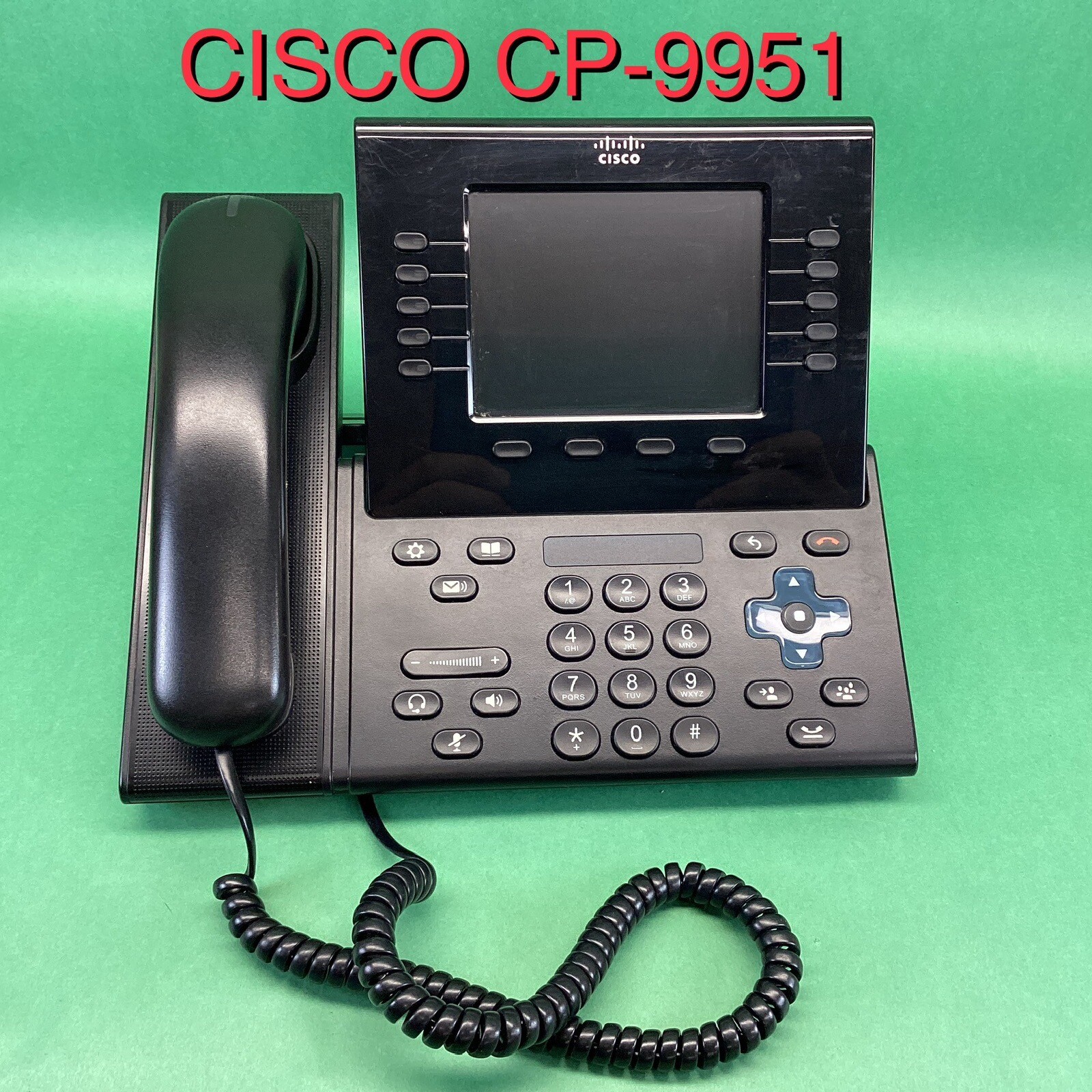 Cisco CP-9951 5" Color Video VoIP Phone with Handset and stand - TESTED