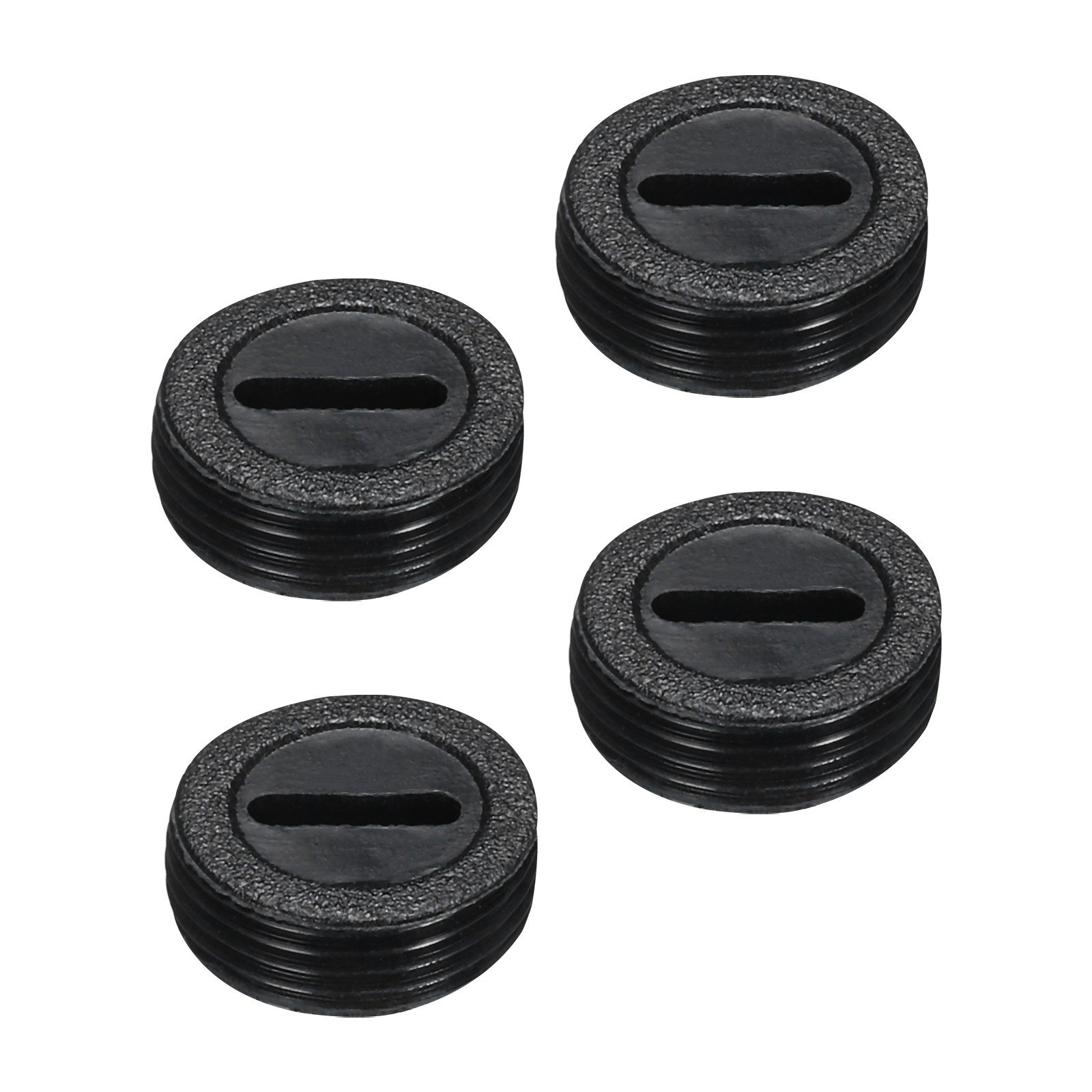 Carbon Brush Holder Cap Motor Plastic Cover Black 14mm OD,4 Pcs